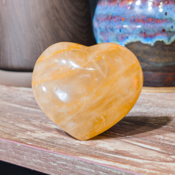 Golden Healer Quartz Heart