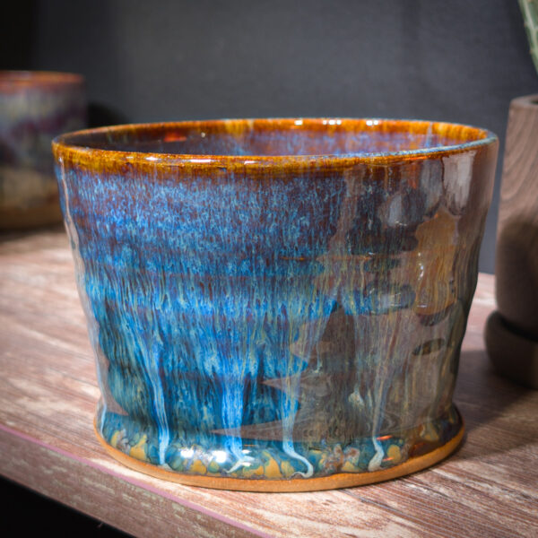 5" Drippy Blue Planter