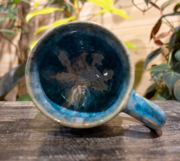 Drip Glaze Mug in Turquoise (10 oz) - Image 3
