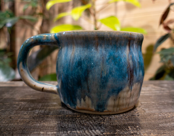Drip Glaze Mug in Turquoise (10 oz) - Image 2