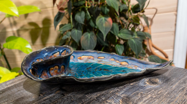Coastal Drift Begonia Serving Plate - Image 2